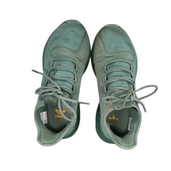 Adidas Shoes Kids 5.5 Athletic Trainer Tubular Shadow Sneakers Running Green Low - Picture 11 of 14